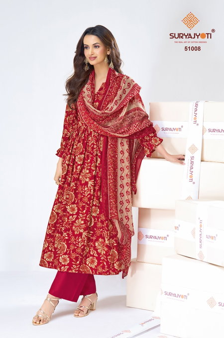 Naishaa Vol 51 By Suryajyoti Jam Satin Bulk Dress Material Orders In India